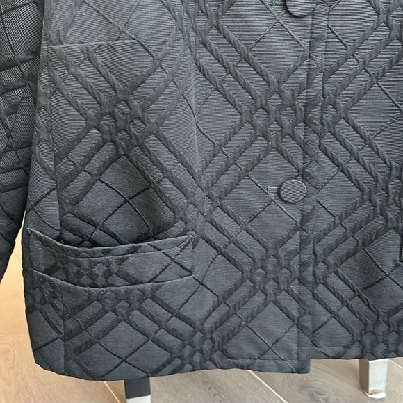 Talbots Quilted Blazer Black 3/4 Sleeves Cotton Blend Womens Size L - Picture 6 of 15